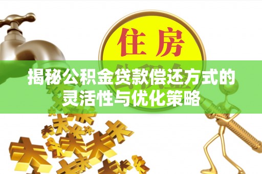民众揭秘公积金贷款偿还方式的灵活性与优化策略