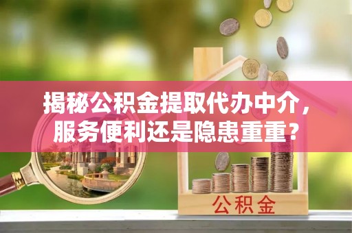 民众揭秘公积金提取代办中介，服务便利还是隐患重重？