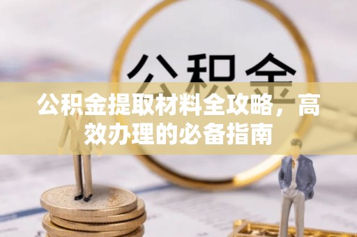 民众公积金提取材料全攻略，高效办理的必备指南